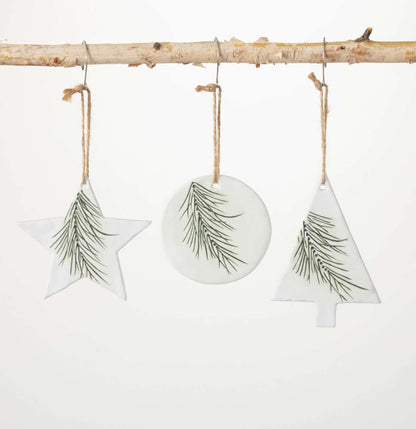 Pine Icon Ornament-3 Assorted