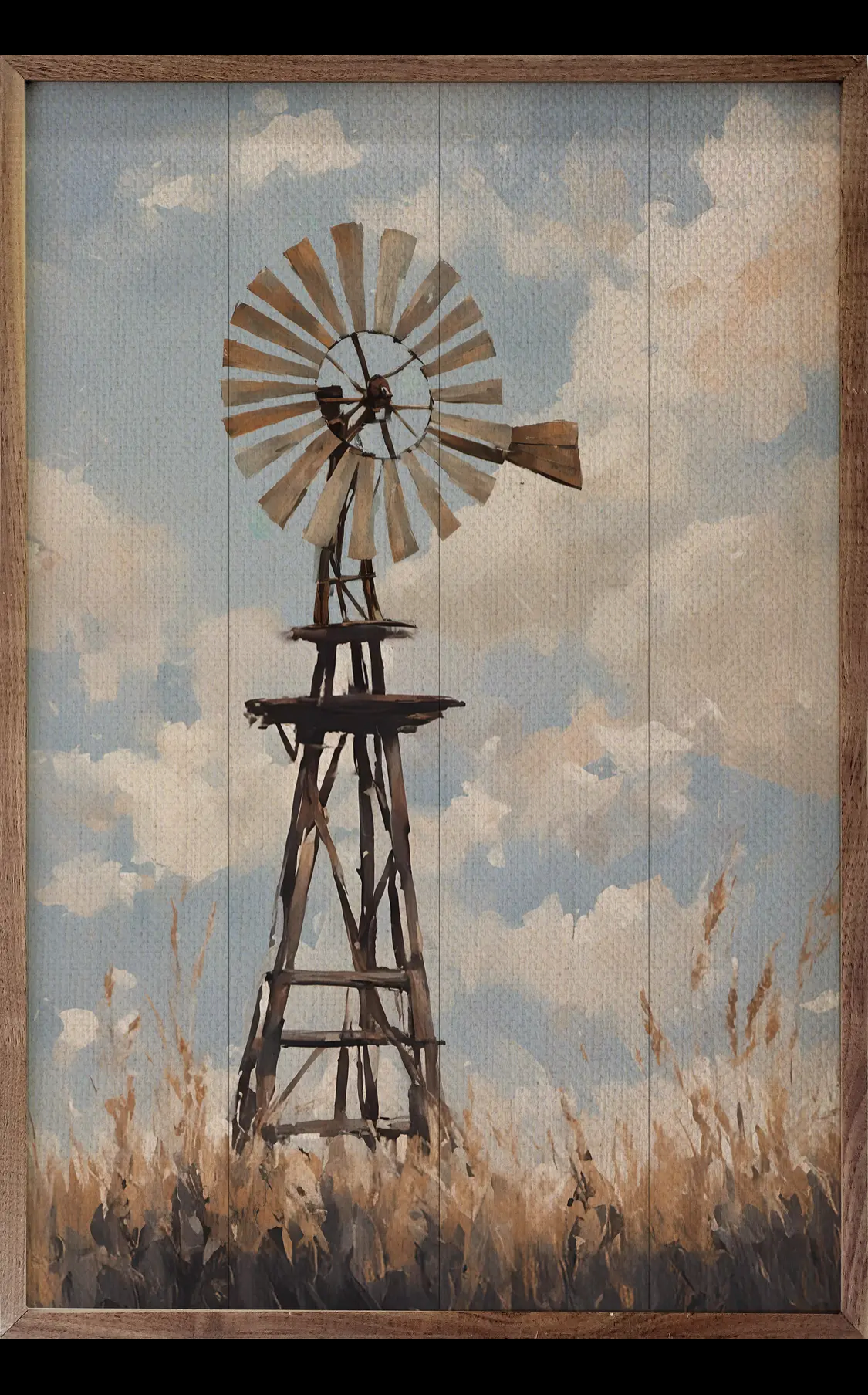 5” x 8” Windmill In Sunny Field