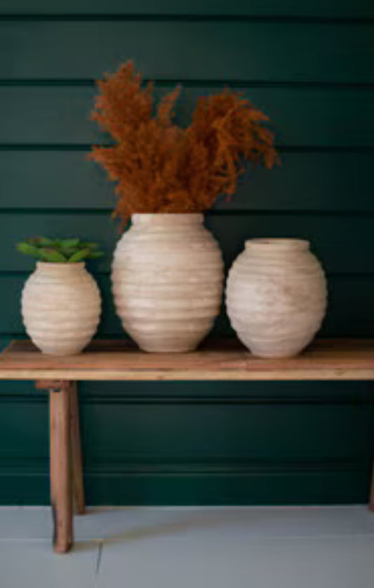 10.5” Natural Wood Gourd Pot