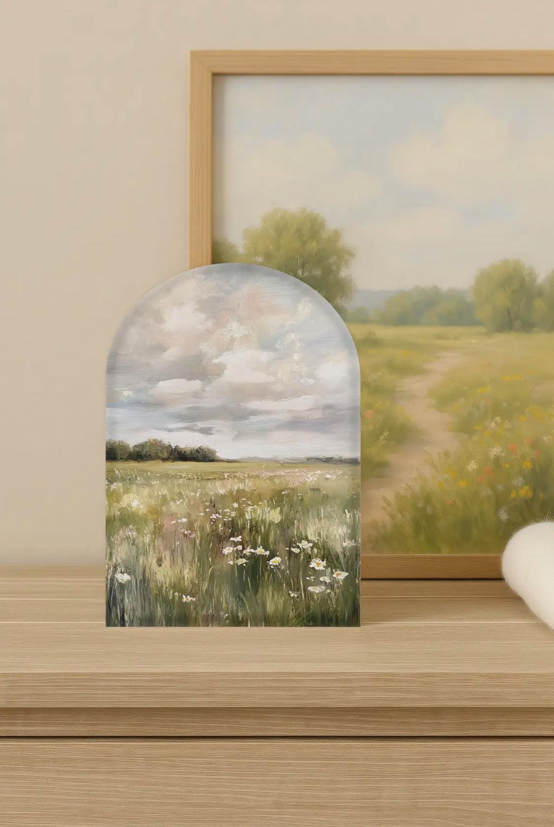 6”x4” Wildflower Field Wood Arch Sign