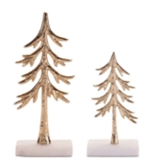 Gold Aluminum Trees-Set/2
