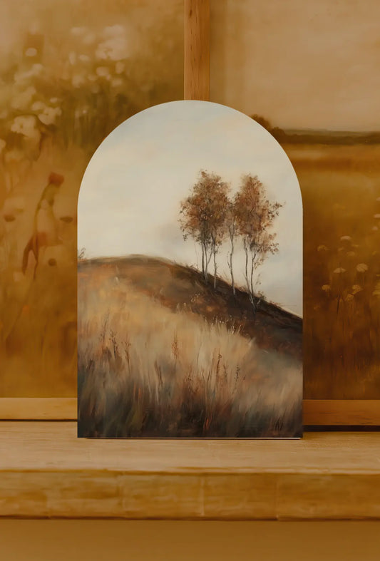 Golden Hillside Arch Sign