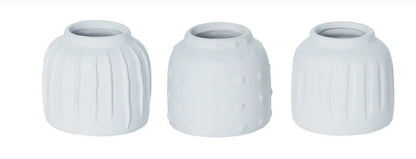 15.5” White Scalloped Planters