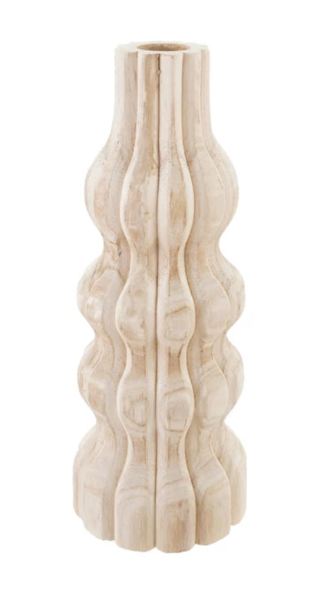 Decorative Carved Paulownia Wood Vase
