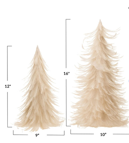 Cream Feather Tree-Small