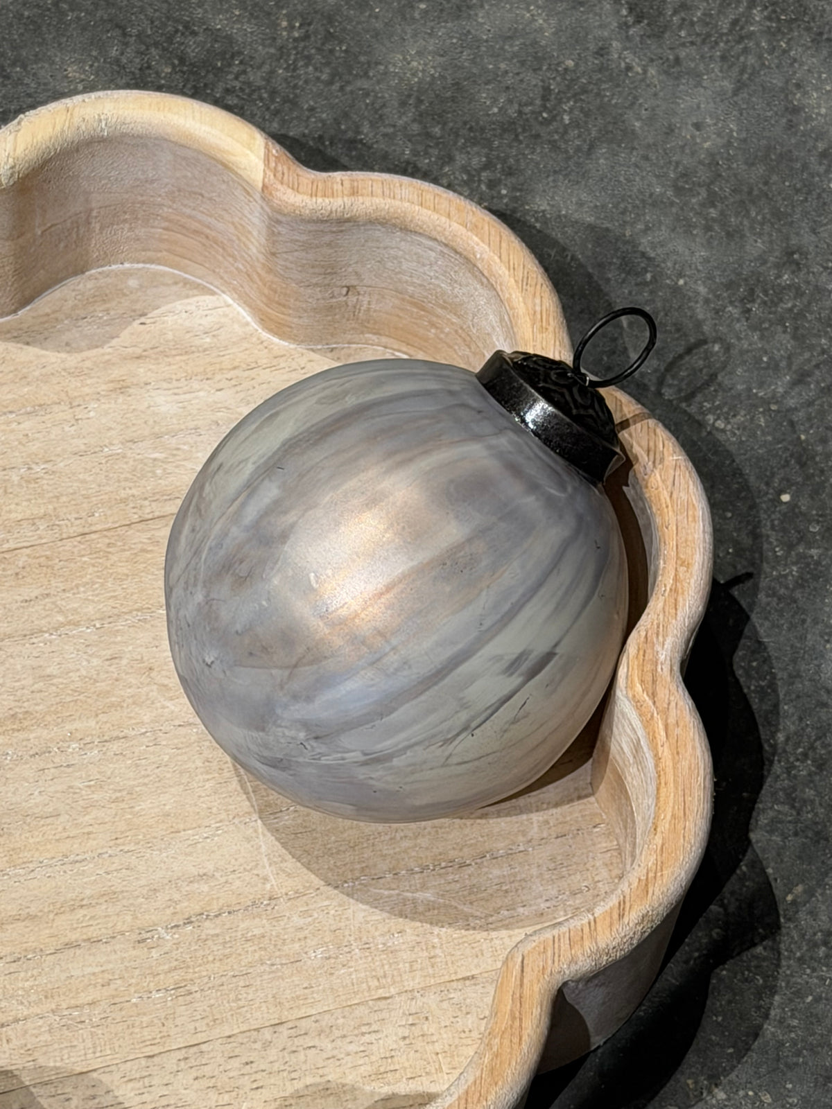 3.5” Marbleized Metallic Ornaments