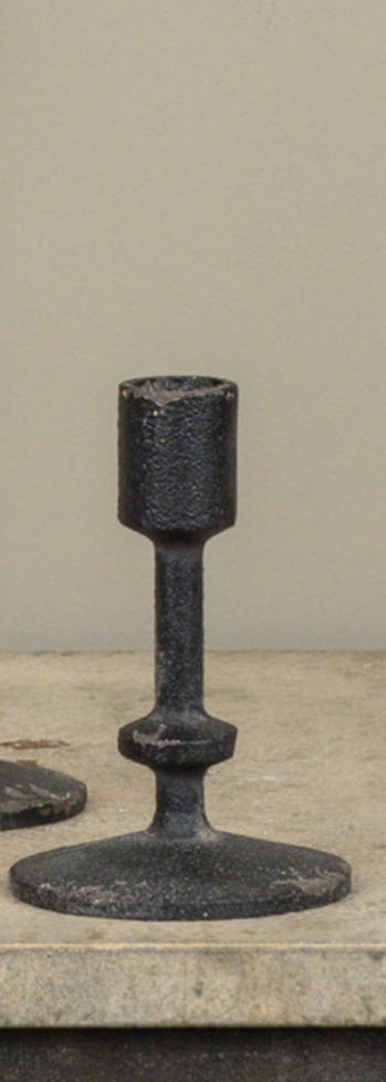 5.25” Aged Black Taper Candlestick