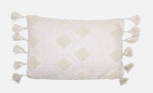 14”x22” Outdoor Decorative Throw PillowPillow w/Hand Tied Tassels