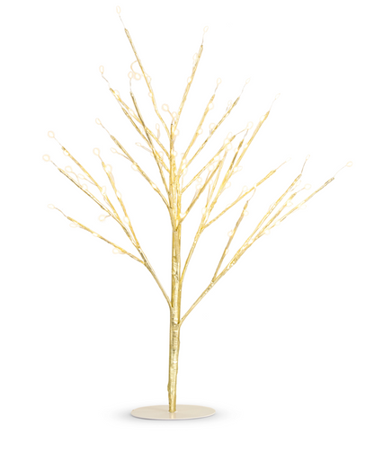 24” Lighted Gold Tree