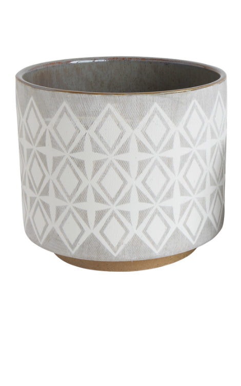 Planter w/Pattern-Lg