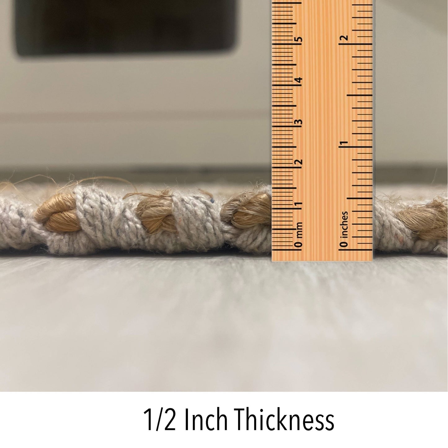 BRAIDED JUTE RUG, NATURAL JUTE-IVORY, 2'x3'