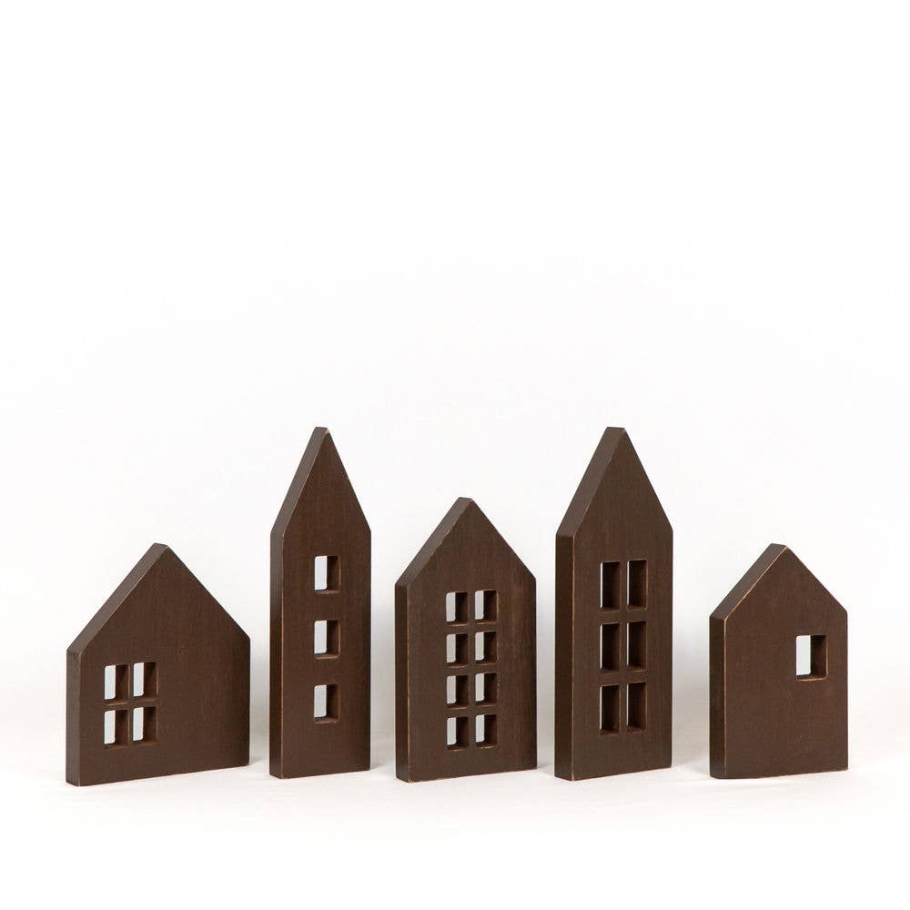 Wood Cutout Houses