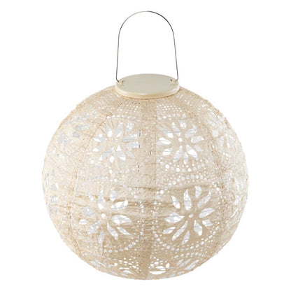 *NEW* Stella Luxe 12" Globe Boho Battery Lantern - Pearl