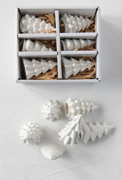 2.5”H White Stoneware Tree