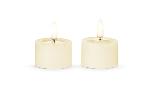 1.75” Ivory Tealights w/Melted Top