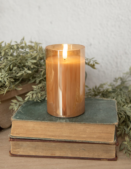 5” Champagne Glass 3D Flame Candle