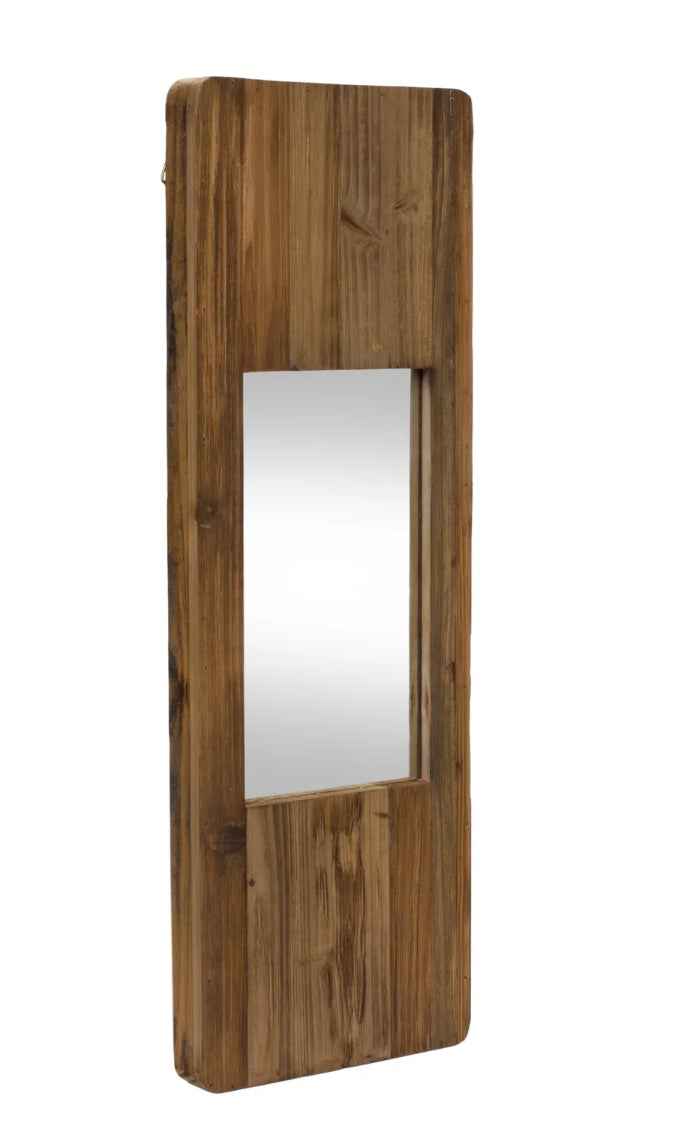 Rustic Wooden Wall Mirror