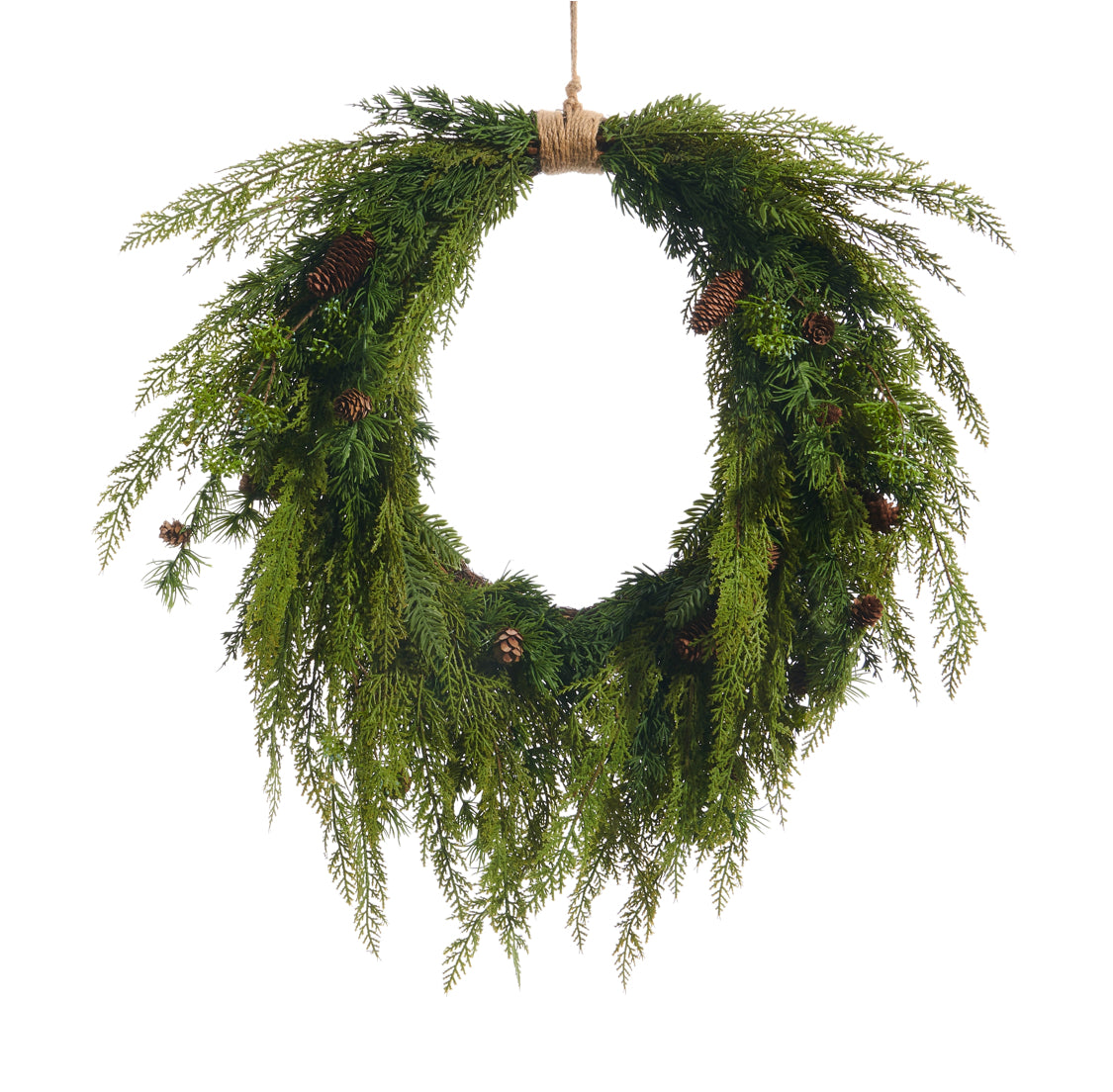 27” Cedar And Mini Pinecone Wreath