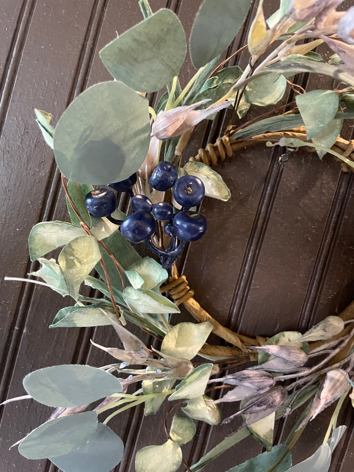 Eucalyptus, Oats & Blueberry Wreath