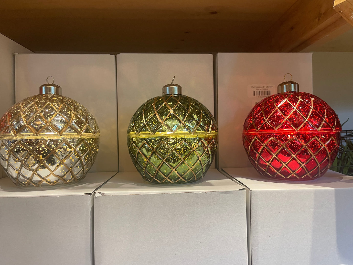 6.5” Red LED Candle Ornament