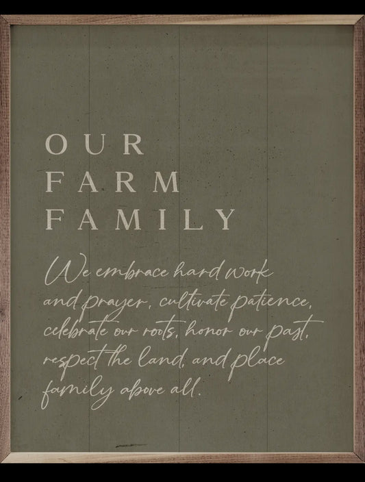 8”x10” Our Farm Family
