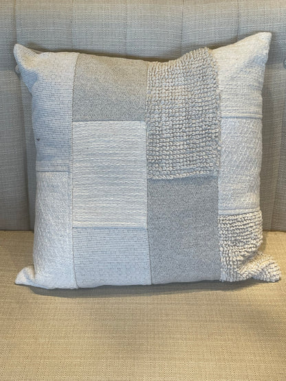 20” Square Cotton Patchwork Pillow