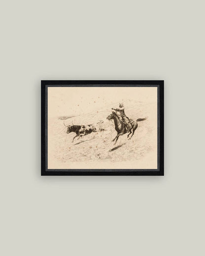 The Long Throw Framed Antique Art