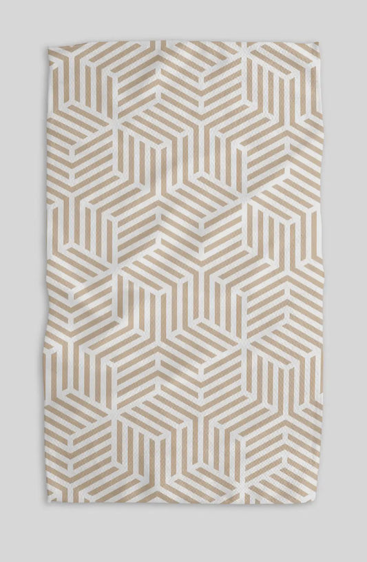 Stacked Cubes Tea Towel
