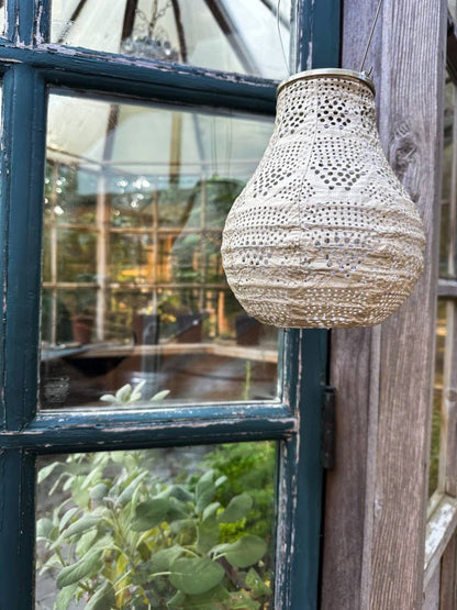 Stella Bulb 8" Solar Lantern - Pearl Wave