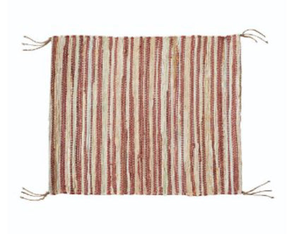 Cinnamon Chindi Rug w/Jute Fringe