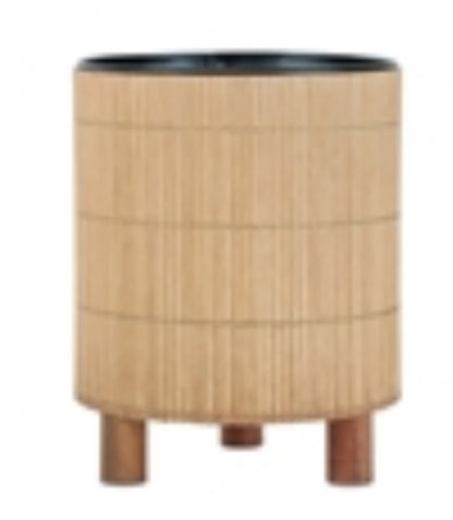 9” Bamboo Wood Planter-Lg