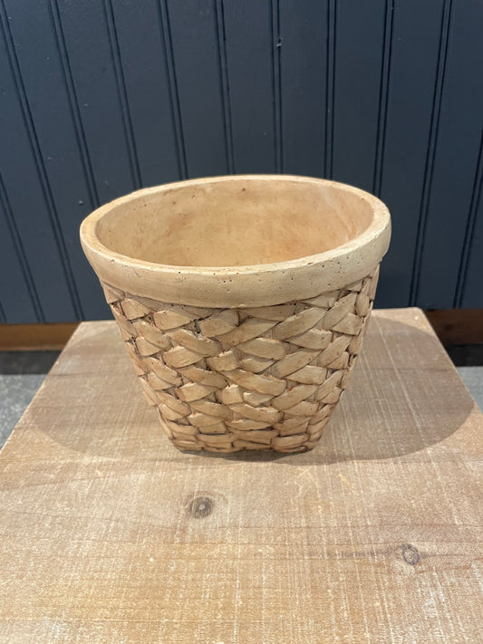 Basket Weave Ceramic Pot