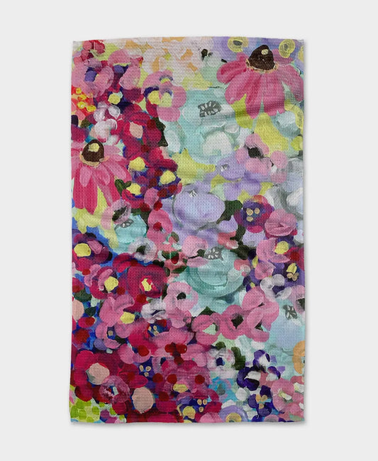 Pink Fields of Joy Tea Towel
