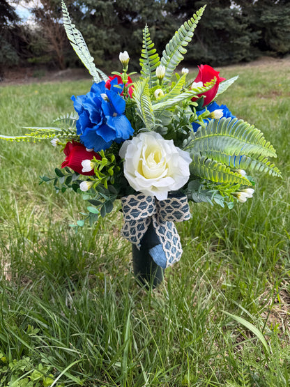 Custom Cemetery Silk Arrangement