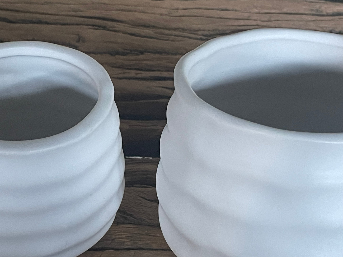 White Ribbed Pottery-med