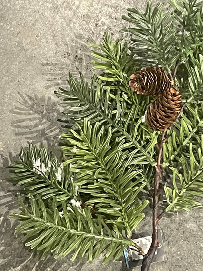 EvergreenPick w/Snow & Pinecone