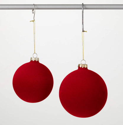 Red Velvet Ball Ornament-Sm