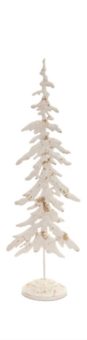 White Metal Distressed Tree-Med