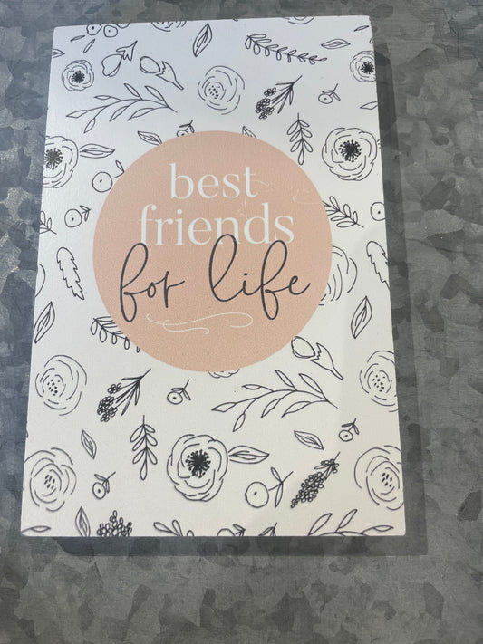 Best Friends for life Keepsake Card
