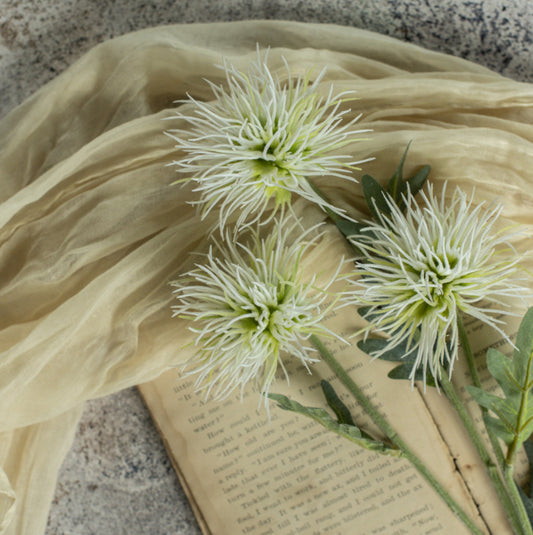 27” White Thistle Spray