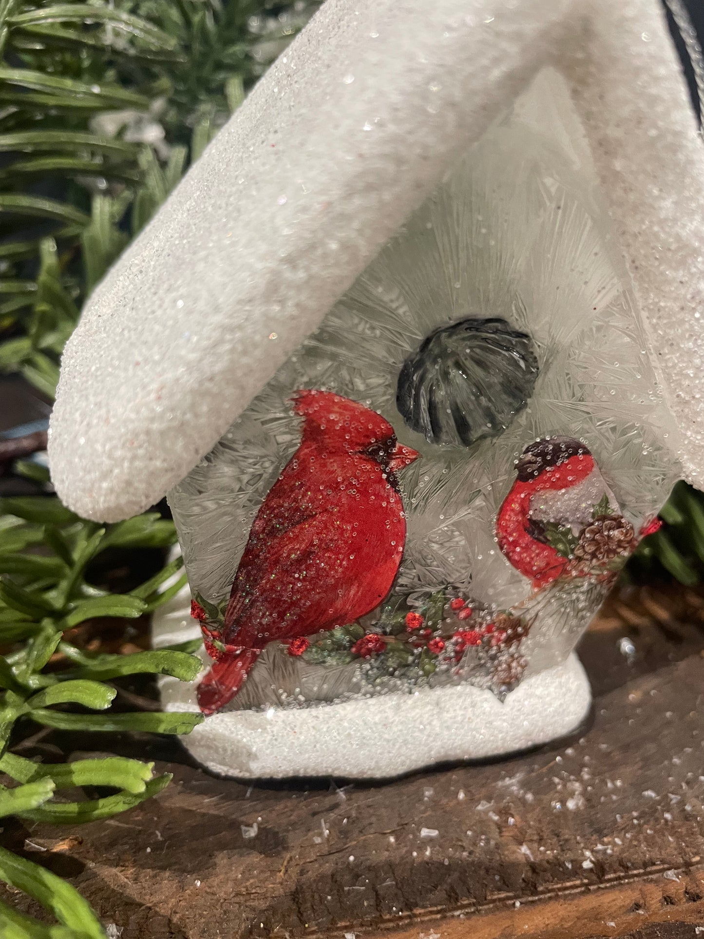 Cardinal Bird house Ornament-2 Styles