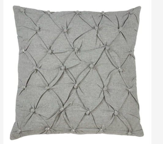 Grey  Pintucked Pillow