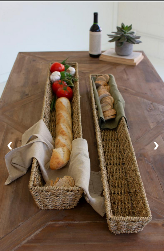39.5” WOVAN SEAGRASS BREAD BASKET