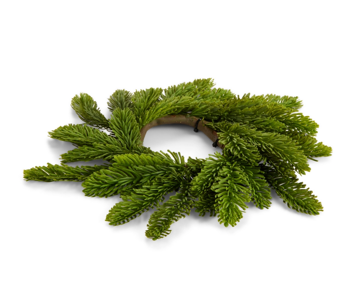 14” Cedar Mini Wreath Candle Ring