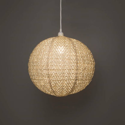 Stella Nova Outdoor Pendent Light - Chevron 18" Pearl