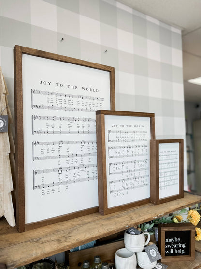 Joy to the World Hymn | Christmas Wall Decor Made in the USA
