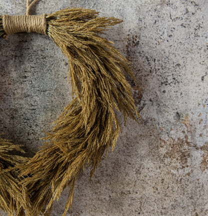 22” Dark Gold Wheat Wreath