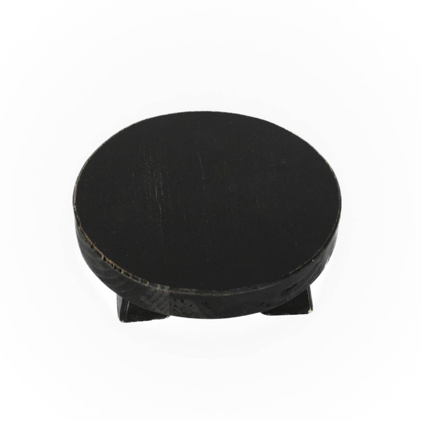 Wood Riser (ROUND MINI) 6x6x2" home decor, black - 11024