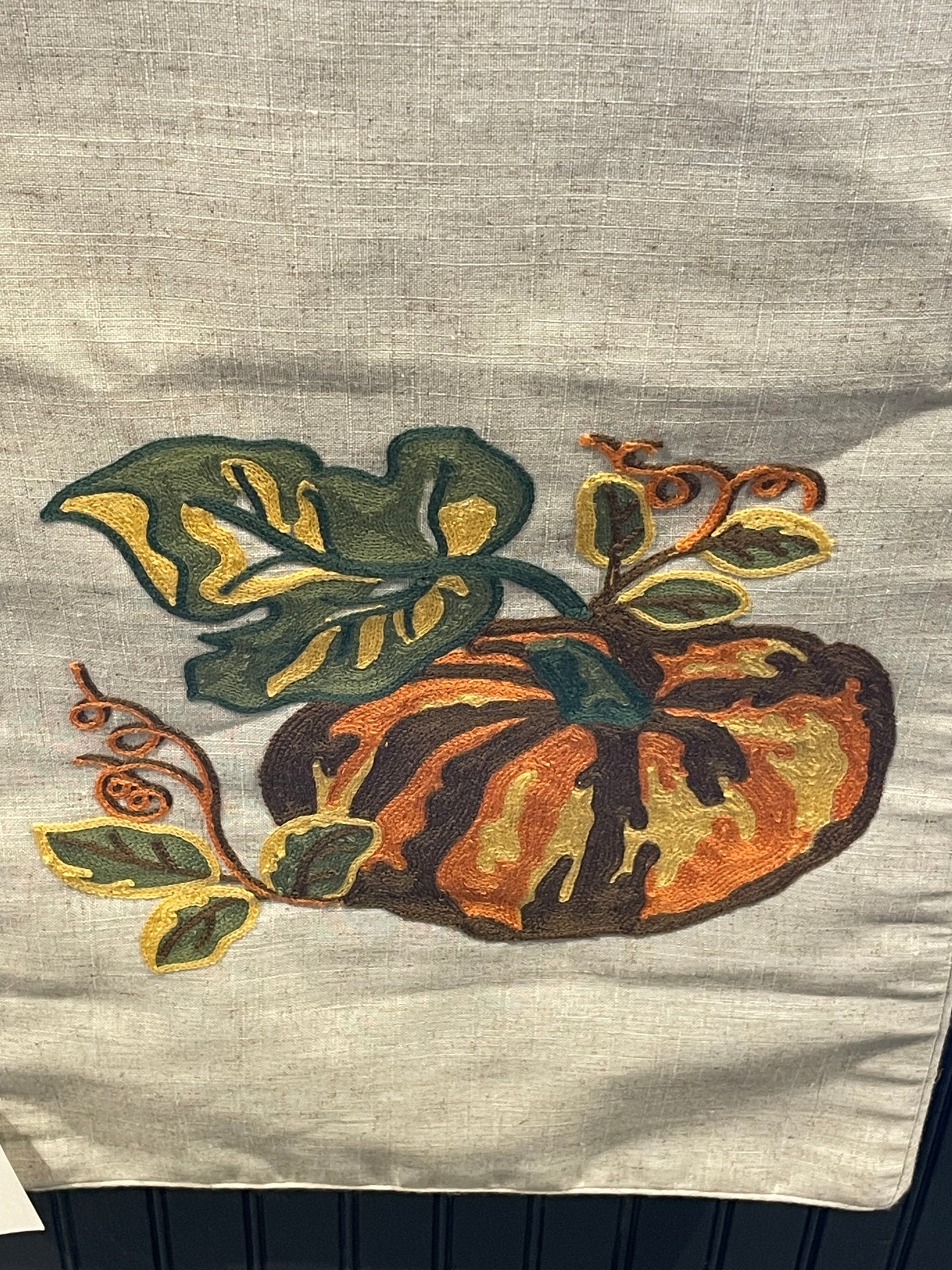 Embroidered Pumpkin Runner