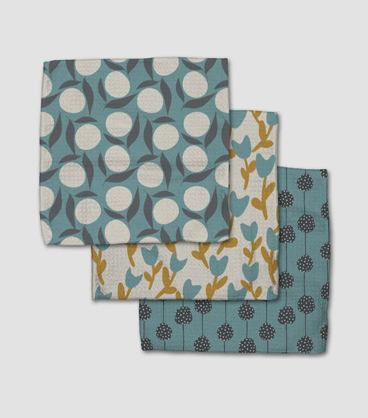 Polka  Dot Blooms Dishcloth Set